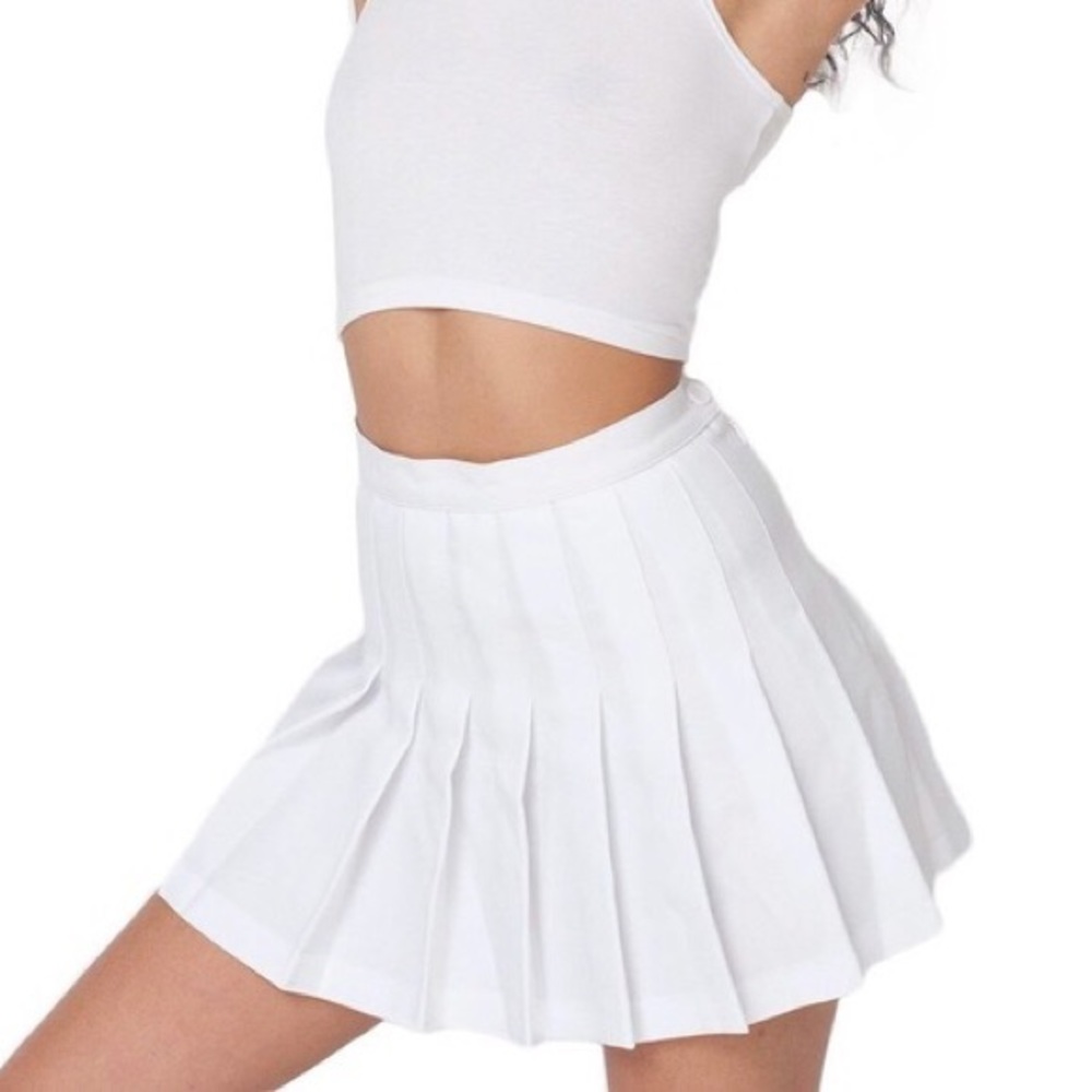 White American Apparel Tennis Skirt